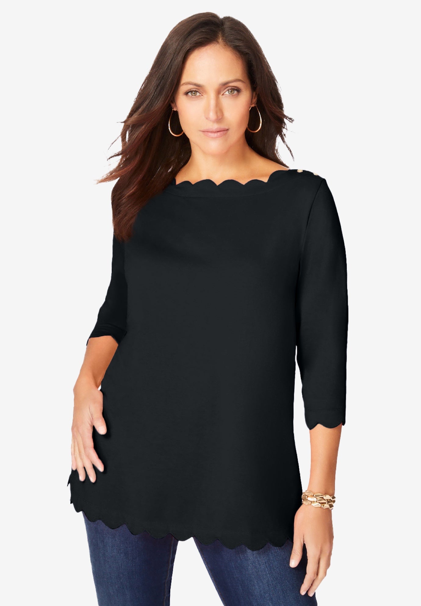 Scallop Boatneck Tunic image number 0