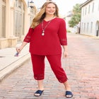 Suprema&reg; Crochet Trim Capri image number null