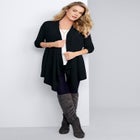 Plus Size Lightweight Handkerchief Hem Cardigan Sweater image number 0