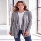 Plus Size Lightweight Handkerchief Hem Cardigan Sweater image number null