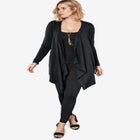 Plus Size Lightweight Handkerchief Hem Cardigan Sweater image number null