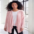 Plus Size Lightweight Handkerchief Hem Cardigan Sweater image number null
