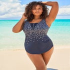 Sarong-Front Swimsuit image number null