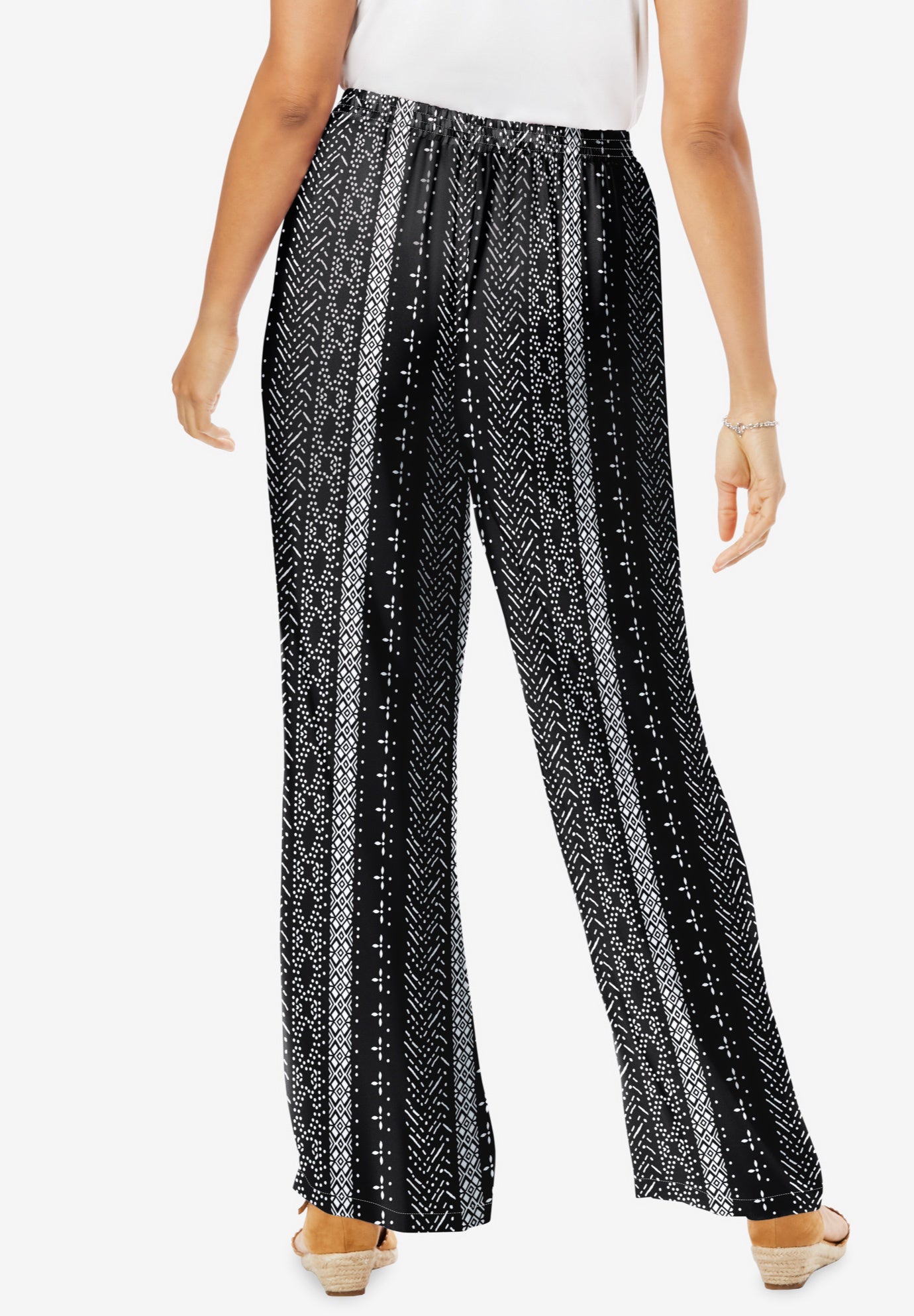 Pull-On Elastic Waist Soft Pants image number 1
