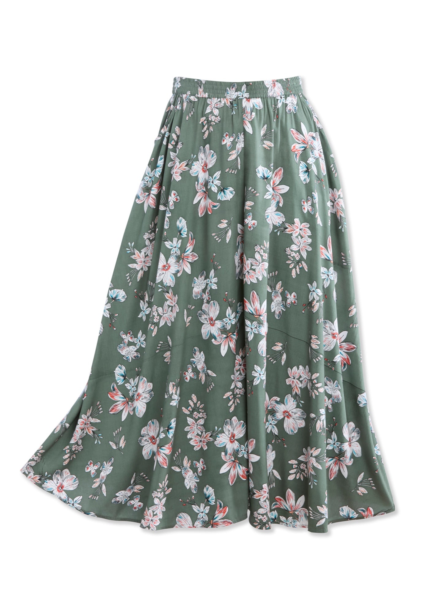 Pull-On Elastic Waist Soft Maxi Skirt image number 0