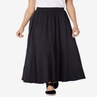 Pull-On Elastic Waist Soft Maxi Skirt image number null