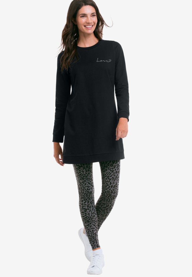 French Terry Love Tunic Sweatshirt image number 3