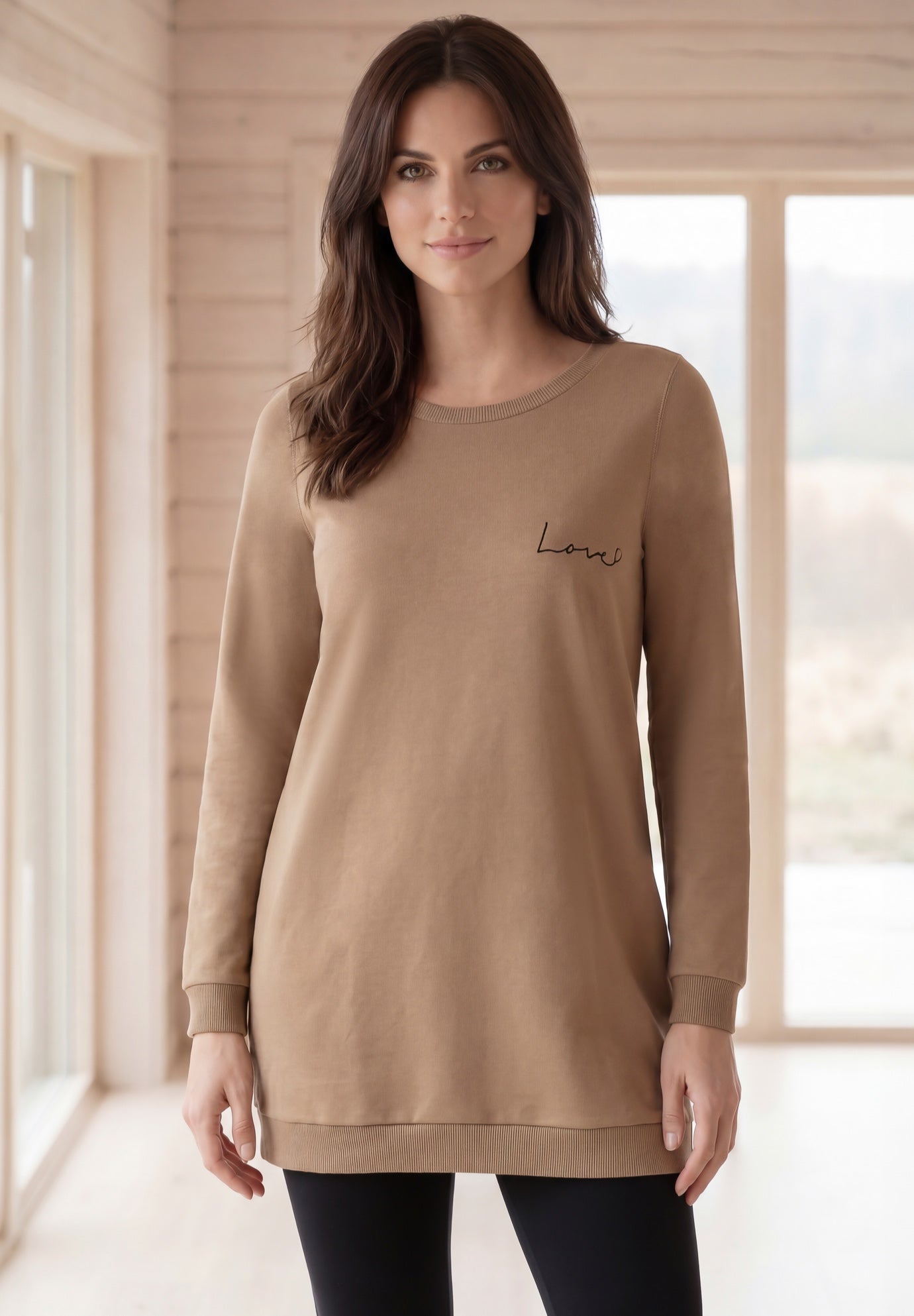 French Terry Love Tunic Sweatshirt image number 0