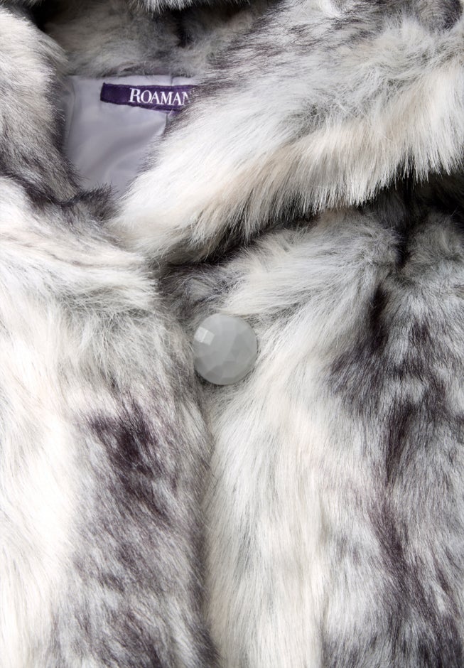 Plus Size Hooded Faux Fur Coat image number 9