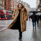 Plus Size Hooded Faux Fur Coat image number null