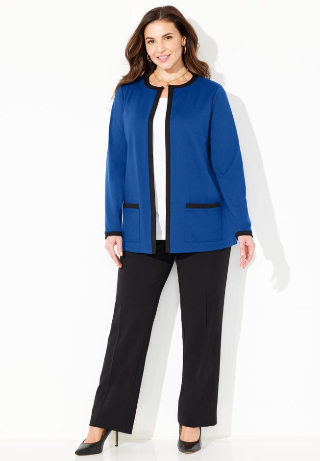 Ponte Jewel Neck Blazer image number 2