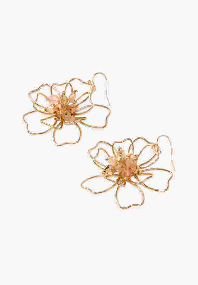Floral Beaded Earrings image number 1