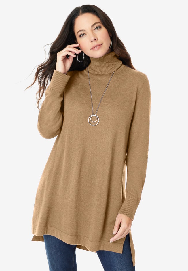 Plus Size CashMORE Turtleneck Sweater image number 1