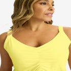 Stretch Cotton Shirred Tank image number null