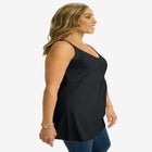 Stretch Cotton Shirred Tank image number null