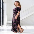 Plus Size Cold Shoulder Maxi Dress image number null
