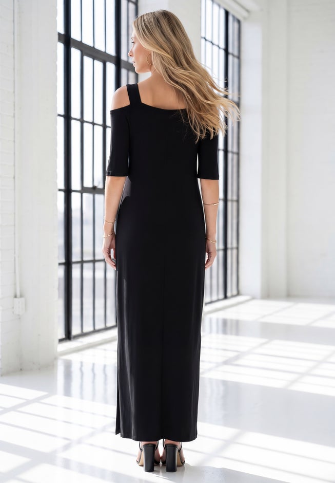 Plus Size Cold Shoulder Maxi Dress image number 4