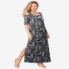 Plus Size Cold Shoulder Maxi Dress image number null