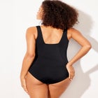 Chlorine Resistant Square Neck Tummy Control One Piece Swimsuit image number null