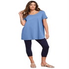 Plus Size Cotton Ultimate Scoopneck Swing Tunic image number null