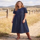 Short-Sleeve Denim Dress image number 1