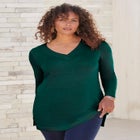 Plus Size CashMORE V-Neck Sweater image number null