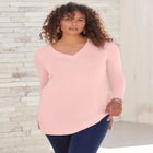 Plus Size CashMORE V-Neck Sweater image number null