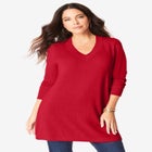 Plus Size CashMORE V-Neck Sweater image number null