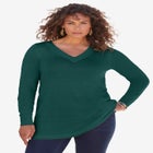 Plus Size CashMORE V-Neck Sweater image number null