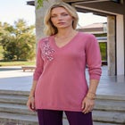 Plus Size CashMORE V-Neck Sweater image number 0
