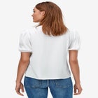 Contrast Button-Front Blouse image number null