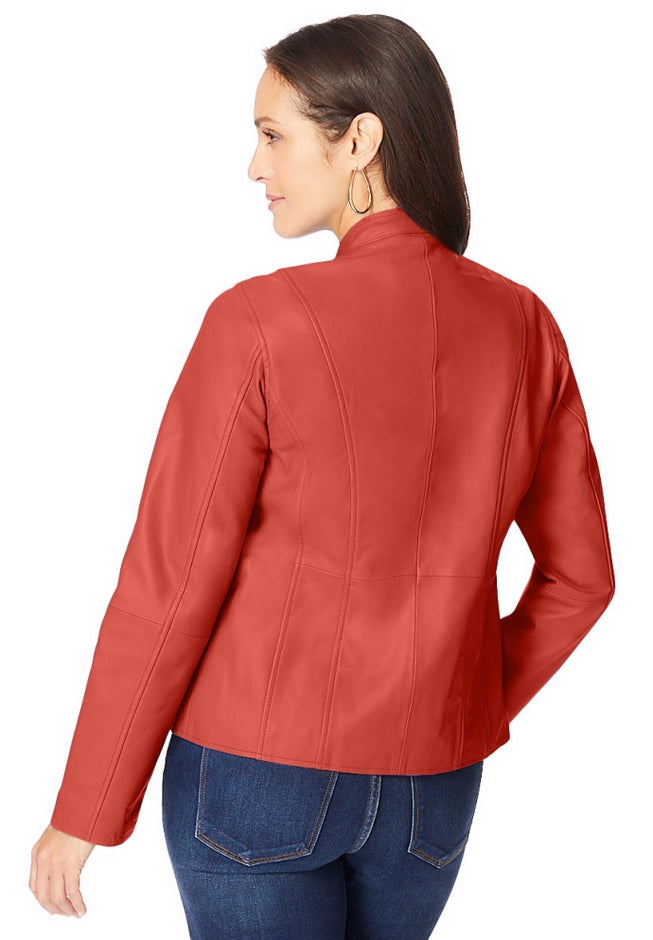 Zip Front Leather Jacket image number 3
