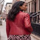 Zip Front Leather Jacket image number 1