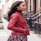 Zip Front Leather Jacket image number 2