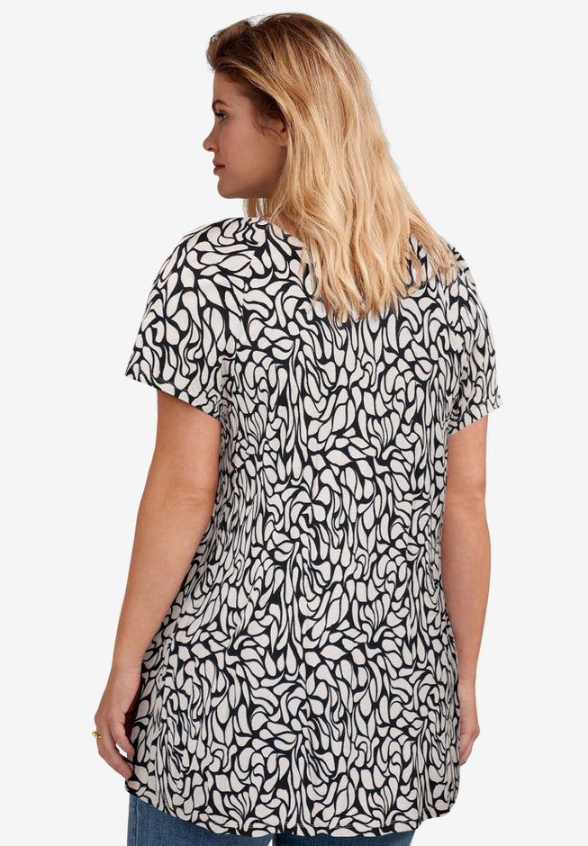 Shirred Scoop Neck Tunic image number 1