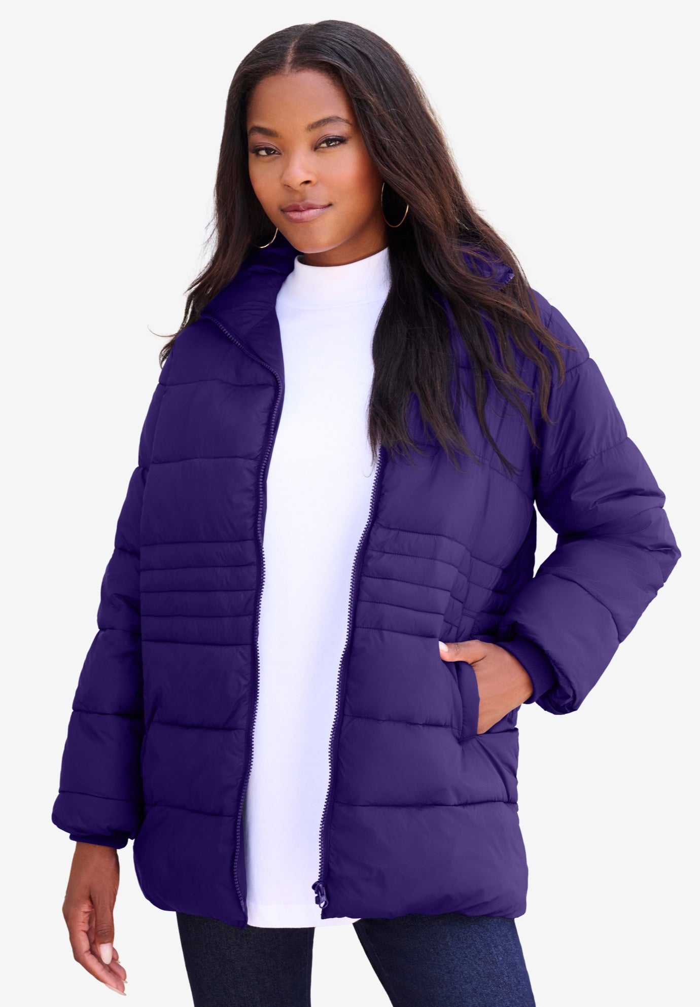 Plus Size Lightweight Quilted Jacket image number 0