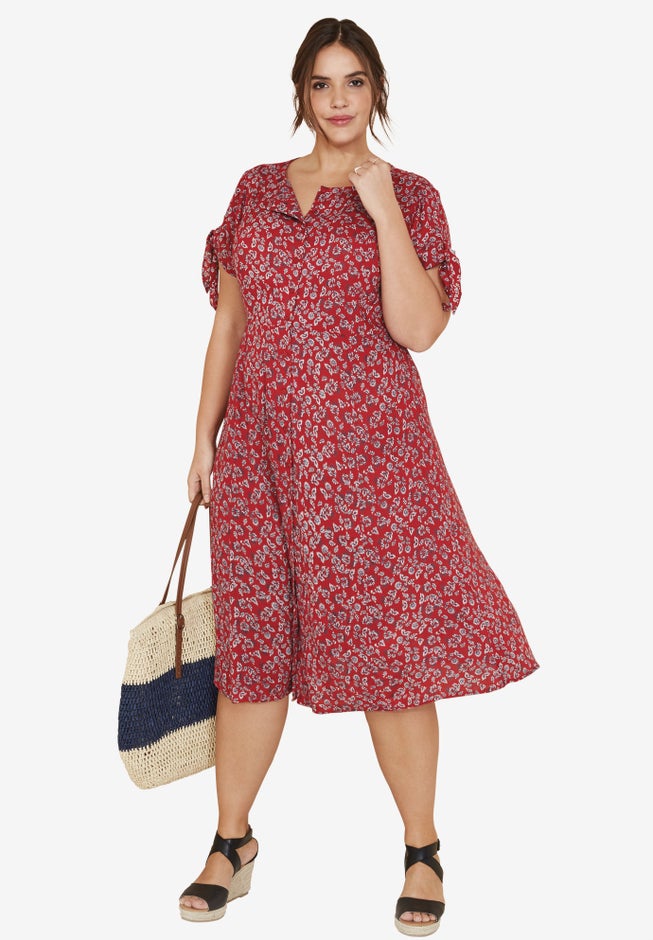 Tie-Sleeve Dress image number 0