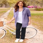 Cloud Knit French Terry Zip-Front Hoodie image number null