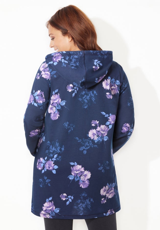 Cloud Knit French Terry Zip-Front Hoodie image number 1