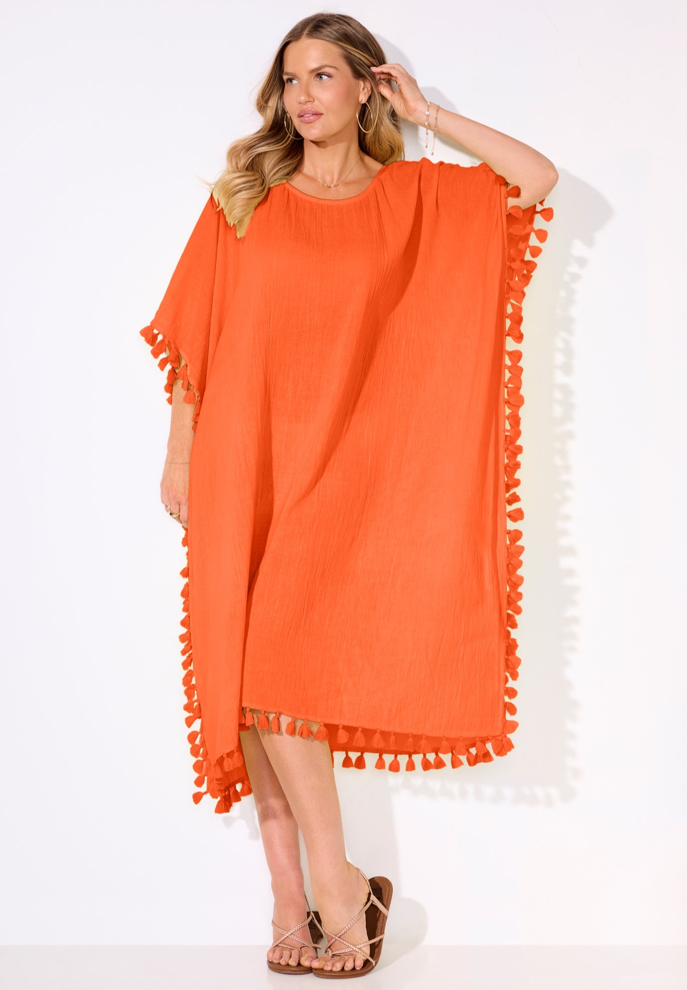 Everly Cotton Gauze Cover Up Tunic image number 3