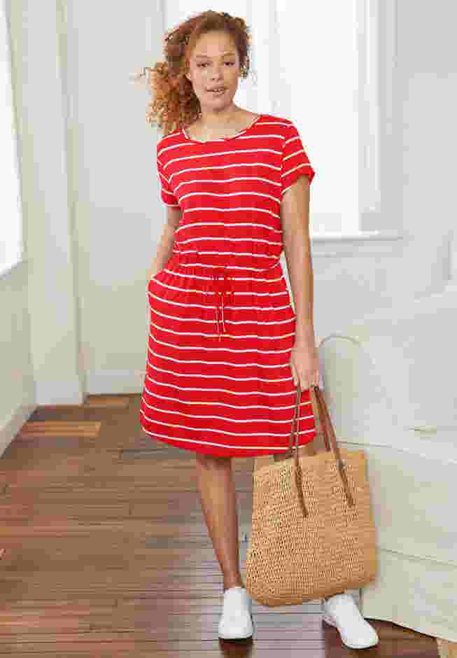 Knit Drawstring Dress image number 0