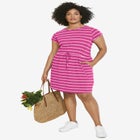 Knit Drawstring Dress image number null