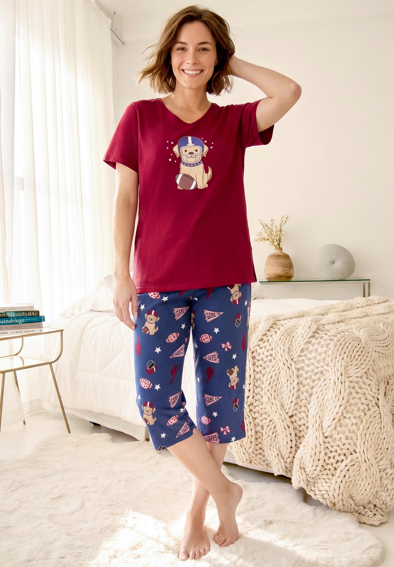 2-Piece Capri Cotton PJ Set image number 0