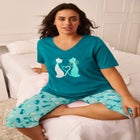 2-Piece Capri Cotton PJ Set image number null