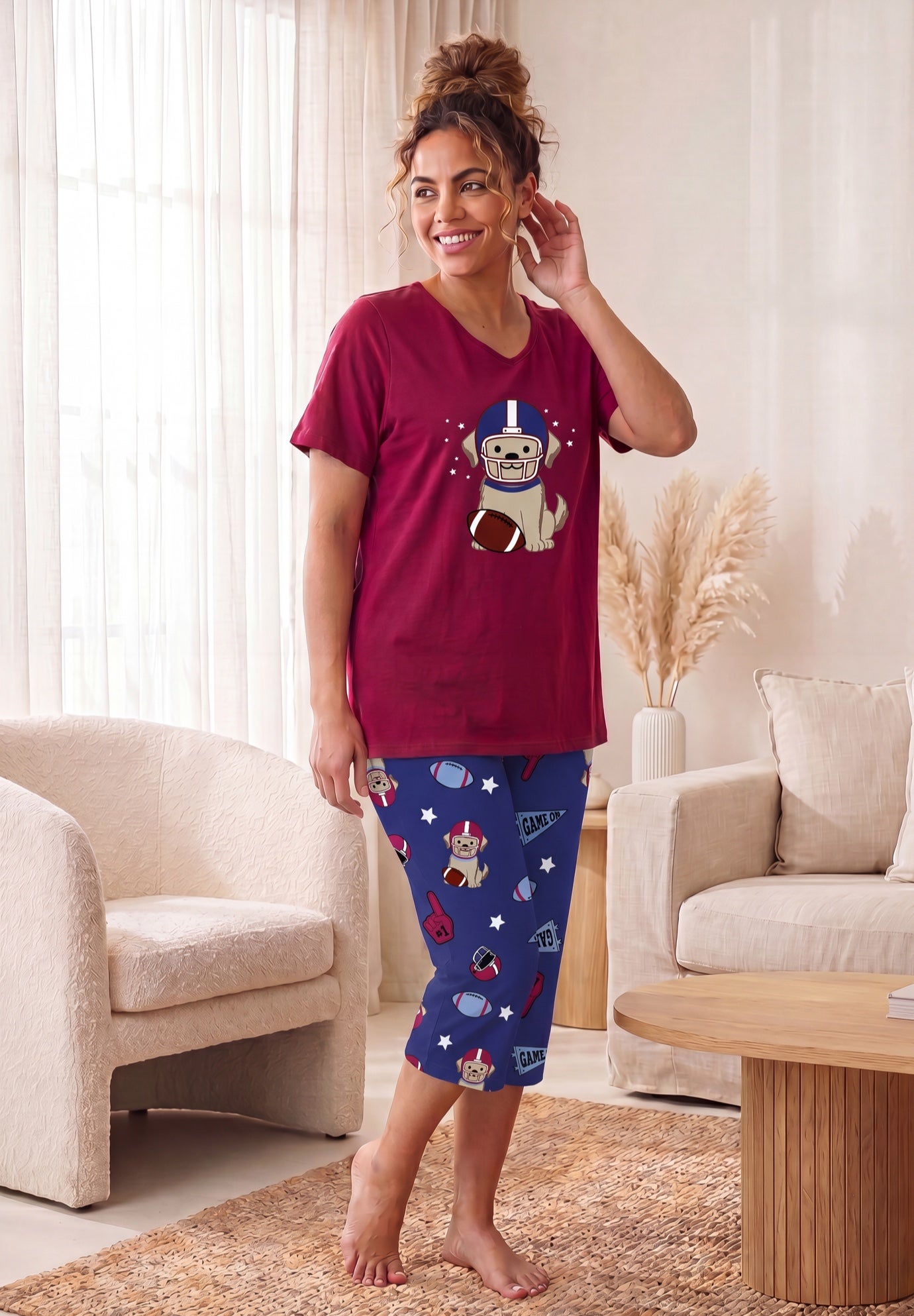 2-Piece Capri Cotton PJ Set image number 4