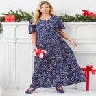 Long Floral Print Cotton Gown image number null