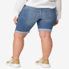 Stretch Denim Mid-rise Bermuda Shorts image number null