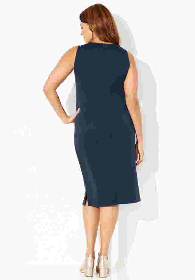 Ponte Sleeveless Shift Dress image number 1