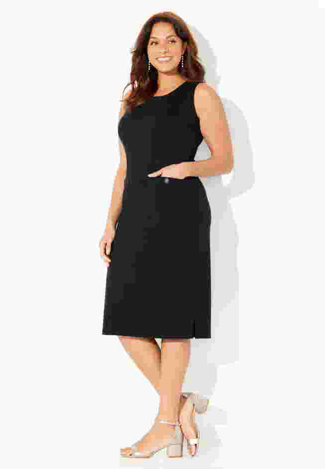 Ponte Sleeveless Shift Dress image number 2