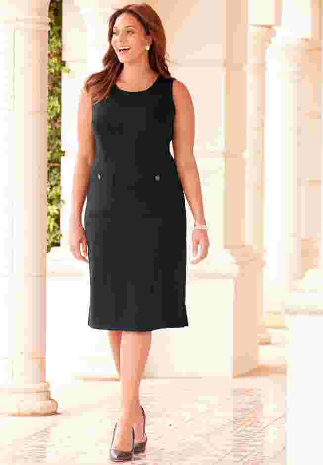 Ponte Sleeveless Shift Dress image number 0